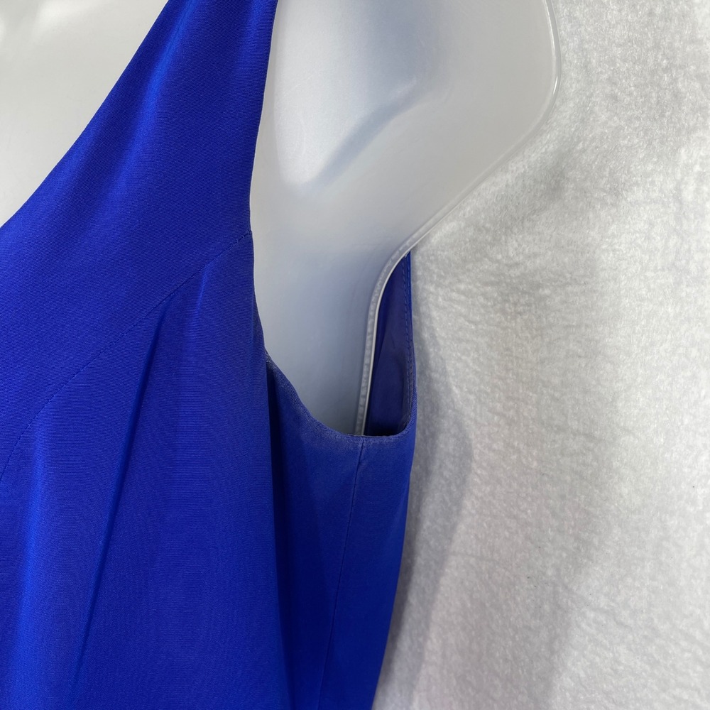 Oleg Cassini Black Tie Dress Set Womens‎ 6 Blue Maxi Gown Jacket Rhinestone - Picture 8 of 14